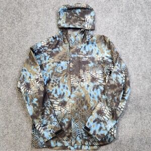 Kryptek Jupiter Rain Jacket Mens Large Multicolor Camo Hooded Full Zip Hunting